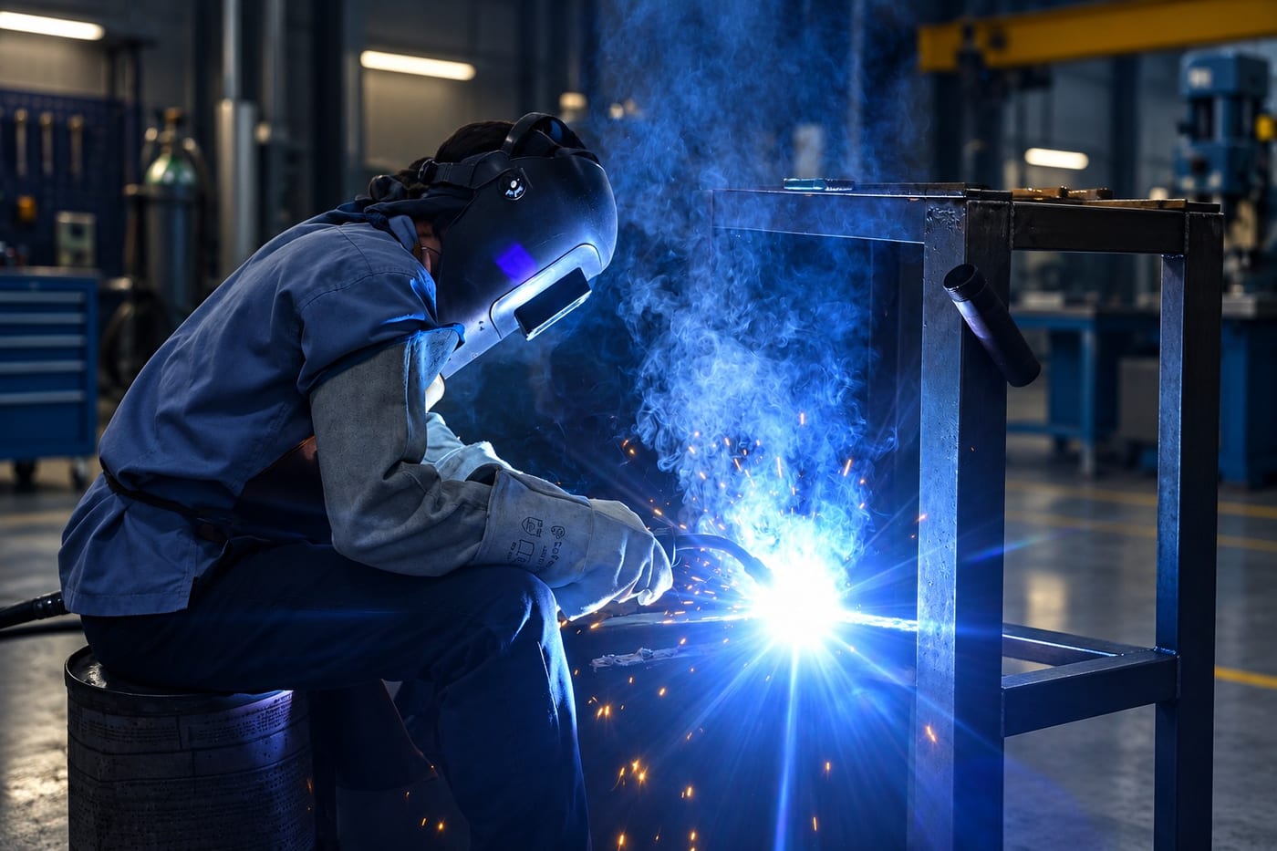 Flux cored welding wire in use — Sarthak Metals Limited